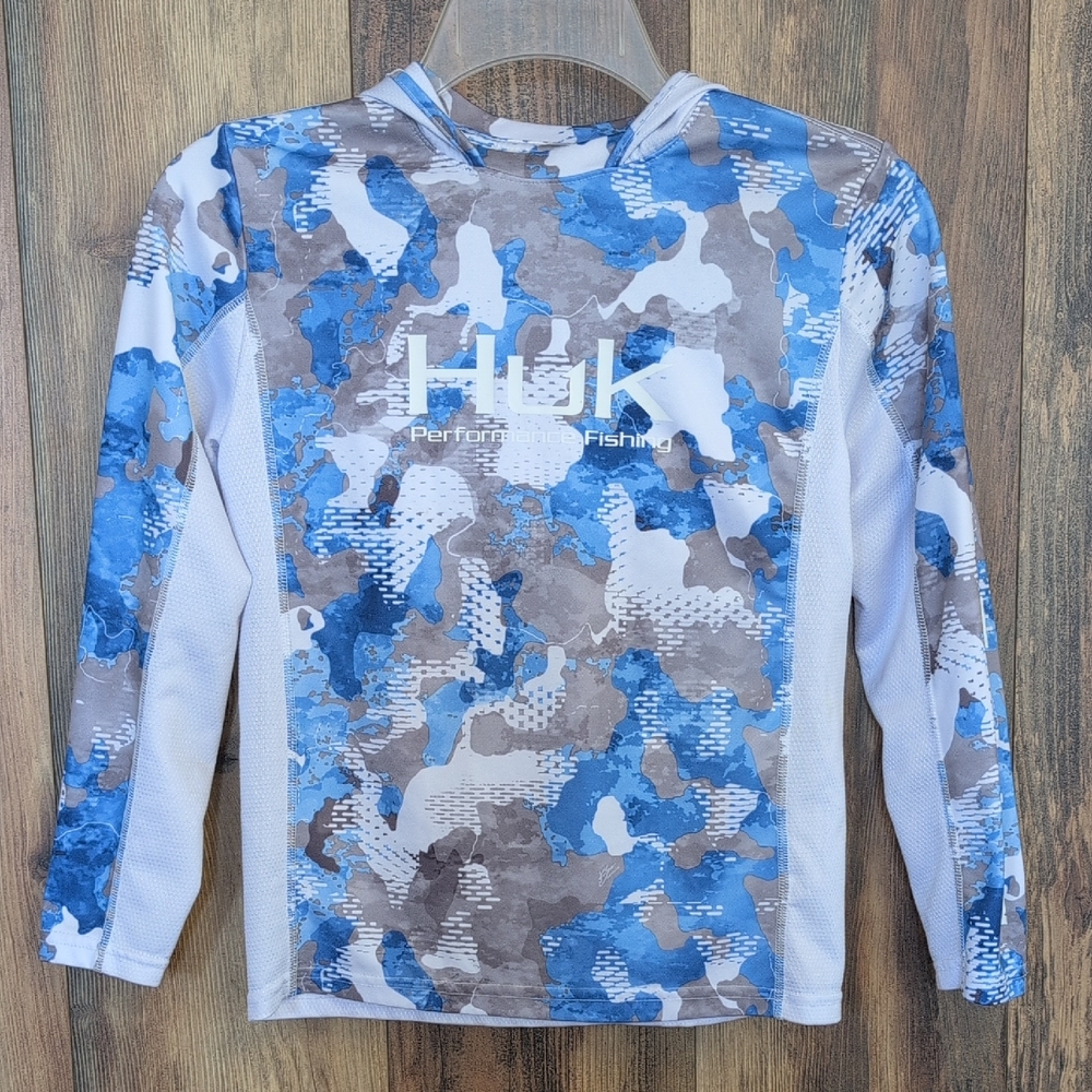 Huk Youth Icon X Tide Change Pullover Camouflage Hoodie YM                  M453